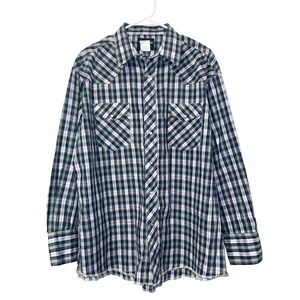 Wrangler Snap Button Shirt Size 17x34